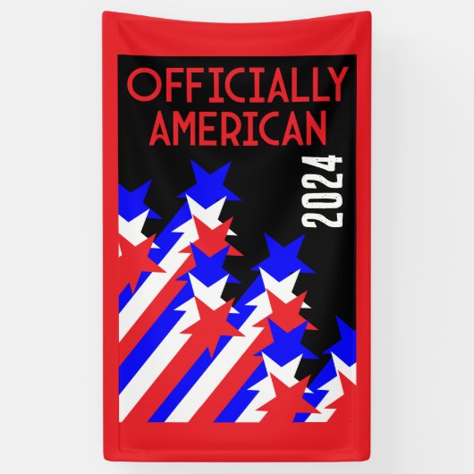 米国市民権の付与 横断幕 (縦)