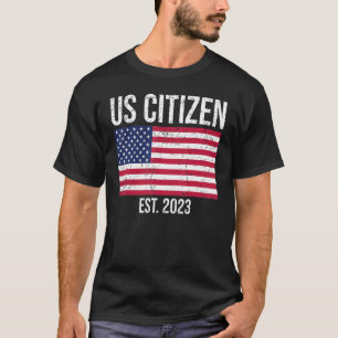 米国市民権の装飾アメリカの新しい米国市民 Tシャツ