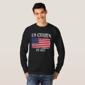 米国市民権の装飾アメリカンニューアメリカ市民 Tシャツ (正面フル)