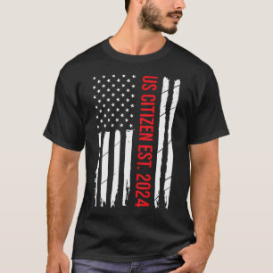 米国市民権の装飾アメリカンニューアメリカ市民 Tシャツ