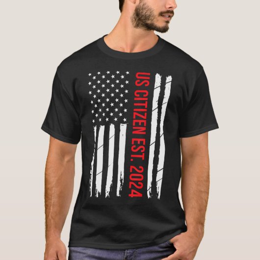 米国市民権の装飾アメリカンニューアメリカ市民 Tシャツ (正面)