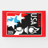 米国市民権の贈り物 横断幕 (横)