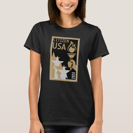 米国市民権の贈り物 Tシャツ (正面)