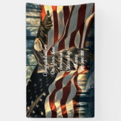 米国市民権イーグル米国国旗 横断幕 (縦)