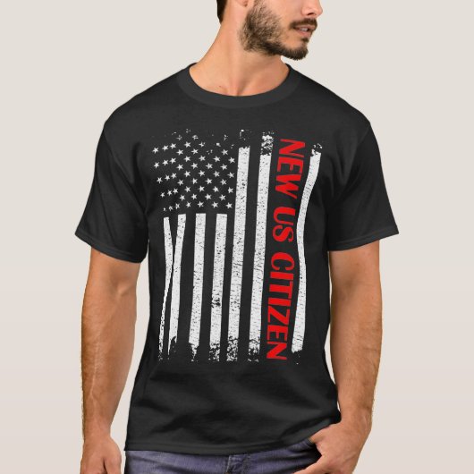 米国市民権セレモ米国旗 Tシャツ (正面)