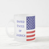 米国市民権旗マグカップ フロストグラスマグカップ (左)