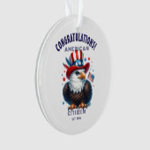 米国市民権祝賀米国カード オーナメント (正面)