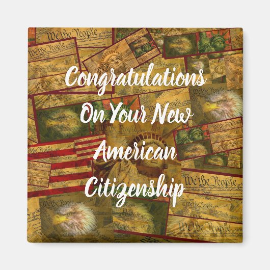 米国市民権 マグネット (正面)