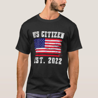 米国市民権EST 2022移民誇りを持ったアメリカF Tシャツ