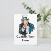 米国市民私はあなたの文字とカスタマイズほしいと思います ポストカード (スタンド正面)