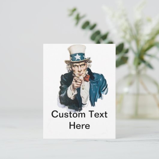 米国市民私はあなたの文字とカスタマイズほしいと思います ポストカード (スタンド正面)