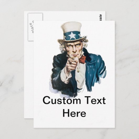米国市民私はあなたの文字とカスタマイズほしいと思います ポストカード (正面/裏面)