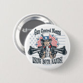 米国市民銃砲規制ボタン 缶バッジ (正面&裏面)