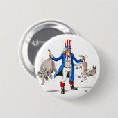 米国市民3 缶バッジ (正面&裏面)