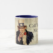 米国市民"呼出しあなたの母"マグ マグカップ (中央)