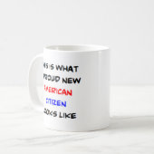 米国市民、新誇りを持った規 コーヒーマグカップ (正面左)