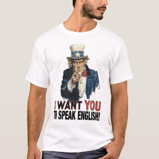 米国市民-私は英語を話してほしいです! Tシャツ