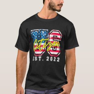 米国市民Est 2022アメリカ国旗の統一された州 Tシャツ