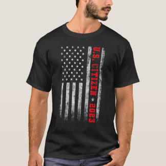 米国市民EST. 2023アメリカ国旗アメリカのシティズ Tシャツ