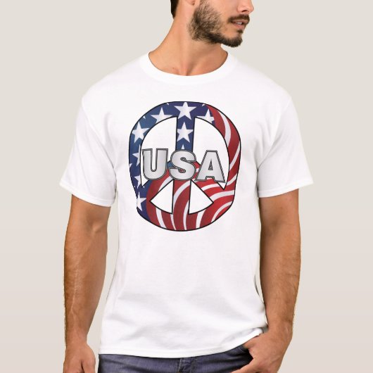 米国平和サイン Tシャツ (正面)