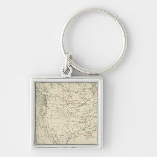 米国平均気温 キーホルダー (正面)