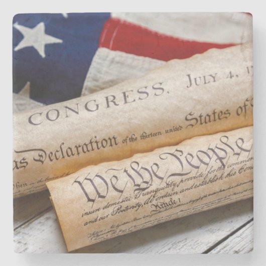 米国建国文書 ストーンコースター (正面)