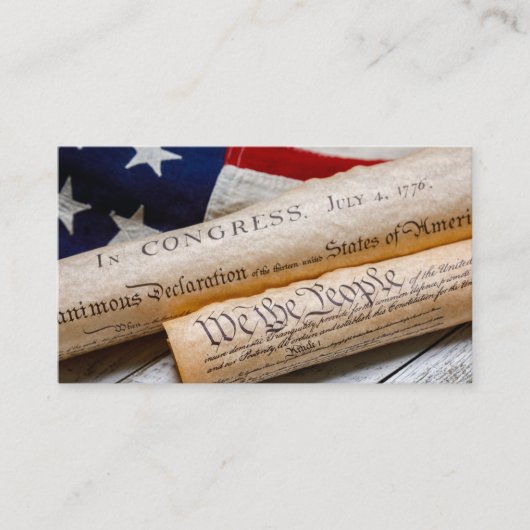 米国建国文書 名刺 (正面)