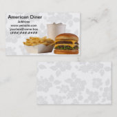 米国式のダイナー 名刺 (正面/裏面)