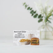 米国式のダイナー 名刺 (スタンド正面)