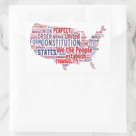 米国形統一された状州の構成 長方形シール (バッグ)