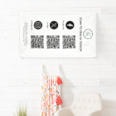 米国後を追SNS QRコードビジネス 横断幕 (インサイチュ)