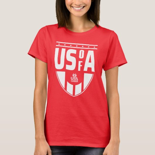 米国応援赤AファンティーのUS Tシャツ (正面)