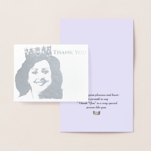 米国恋しく思スタイルホイルクラウン付きフォトグリーティング 箔カード (ディスプレー)