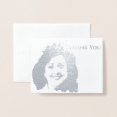 米国恋しく思スタイルホイルクラウン付きフォトグリーティング 箔カード (封筒付き正面)