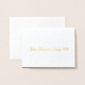 米国恋しく思夫人のサンキューカード 箔カード (封筒付き正面)