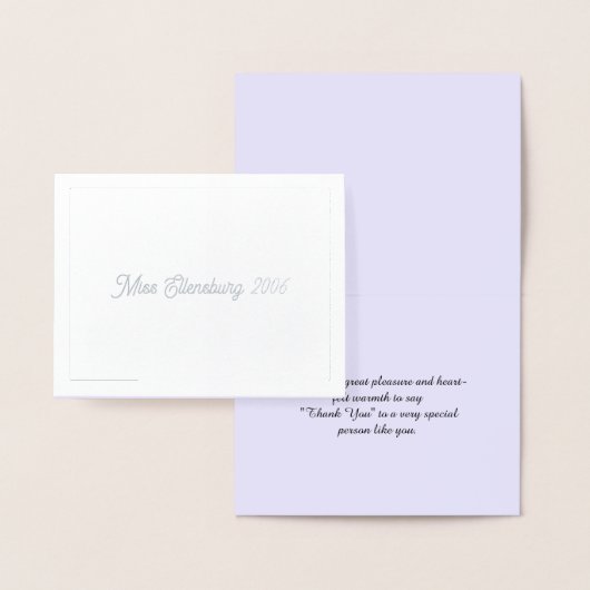 米国恋しく思夫人のサンキューカード 箔カード (ディスプレー)