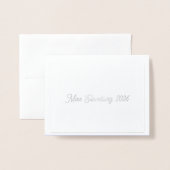 米国恋しく思夫人のサンキューカード 箔カード (封筒付き正面)