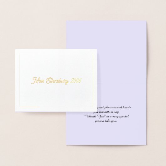 米国恋しく思夫人のサンキューカード 箔カード (ディスプレー)