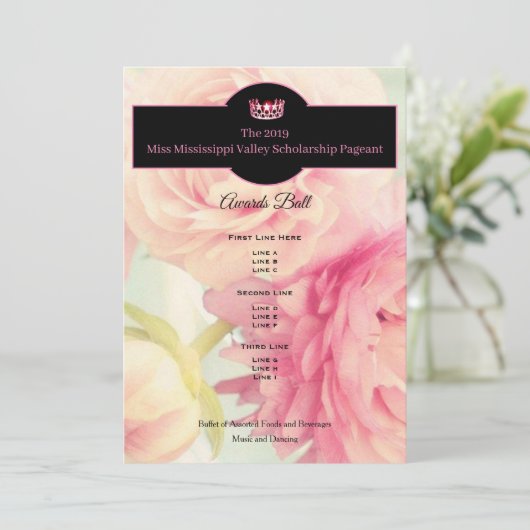 米国恋しく思王冠牡丹賞球賞計画 招待状 (スタンド正面)