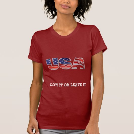 米国愛それはまたはそれを残します Tシャツ (正面)