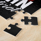 米国愛パーソナライズされた国兵米国国旗  ジグソーパズル (側面)