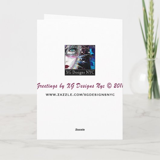 米国愛国ハートメリークリスマスグリーティングカード シーズンカード (裏面)