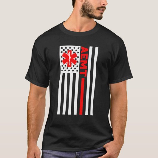 米国愛国医療技術者国旗 Tシャツ (正面)