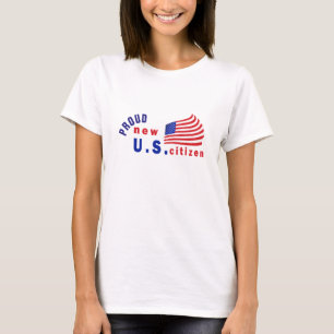 米国愛国国旗のティー誇りを持った、新米市民 Tシャツ