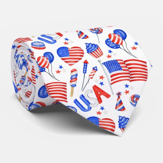 米国愛国国旗のネクタイ ネクタイ (ロール)