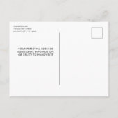 米国愛国国旗の写真軍隊行く遠くにパーティー インビテーションポストカード (裏面)