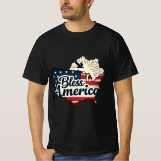 米国愛国国旗の地図 Tシャツ