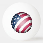 米国愛国国旗の赤白と青 卓球ボール (正面)