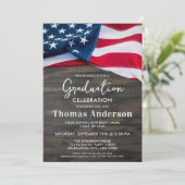 米国愛国国旗の軍隊卒業 招待状 (スタンド正面)