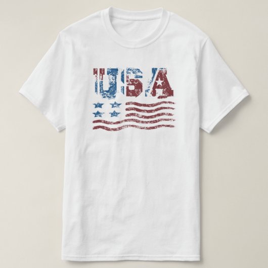 米国愛国国旗のTシャツ Tシャツ (デザイン正面)